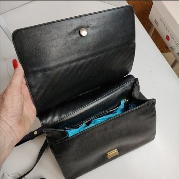 MaxMara Blue Black Crossbody Bag Purse - Picture 8 of 10